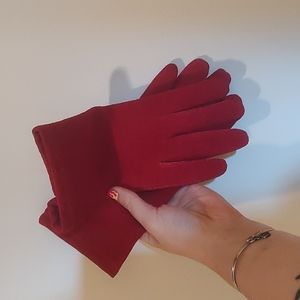 Grandoe Vegan Friendly leather Red Gloves